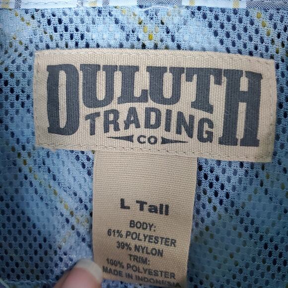 Duluth Trading Co. Men's Armachillo Short Sleeve Pattern Shirt Size Large Tall - Picture 2 of 5